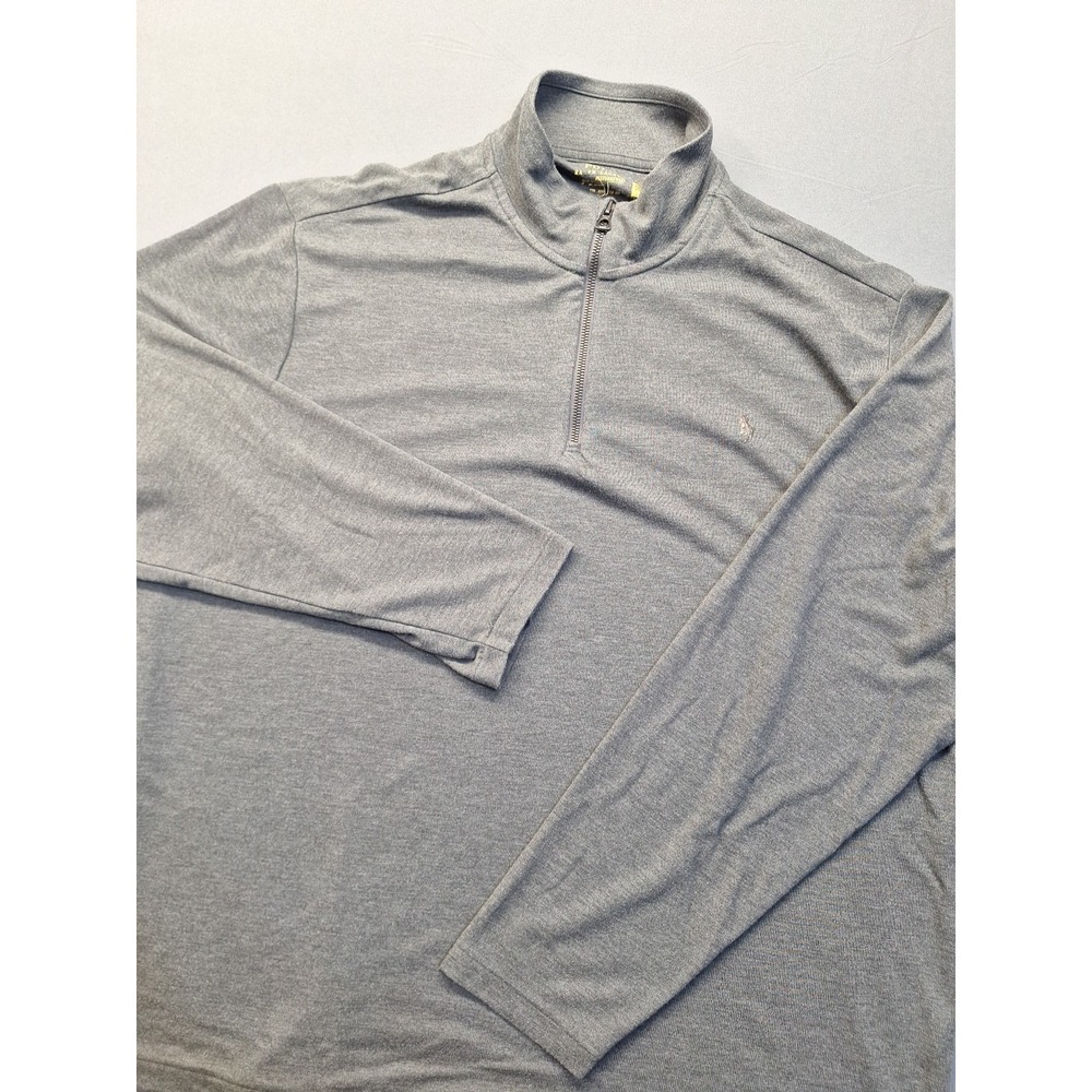 Polo Ralph Lauren Performance 1/4 Zip Pullover Golf Shirt Gray Men's Size 2XL